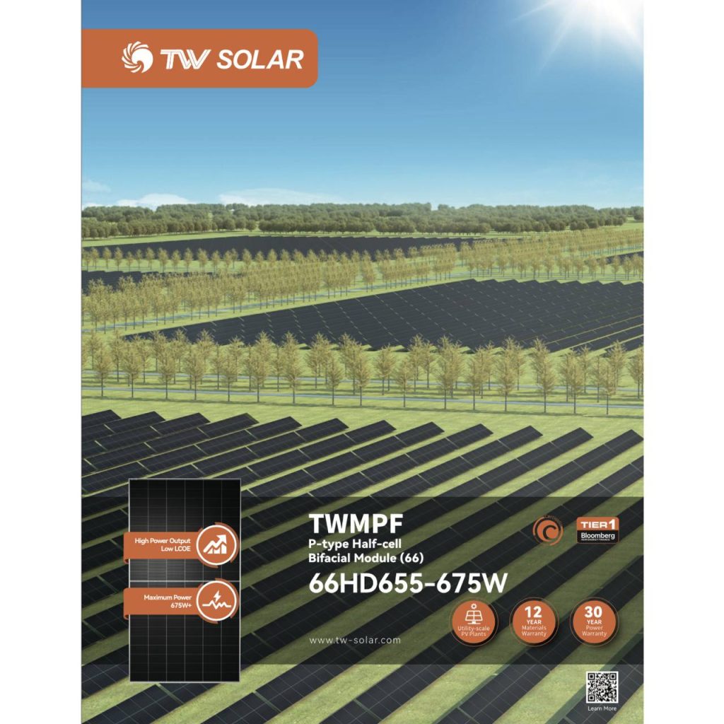 Сонячні панелі монокристаліч Tongwei SOLAR Bifacial 665W TWMPF-66HD655-675W