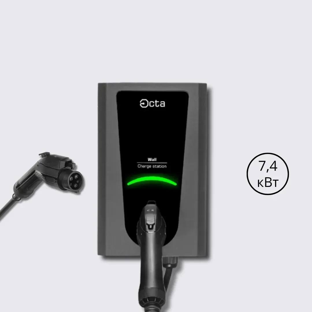 Зарядна станція Wall Octa Energy 32А 230В 7,4 кВт з роз'ємом Тype 1, з кабелем 5м