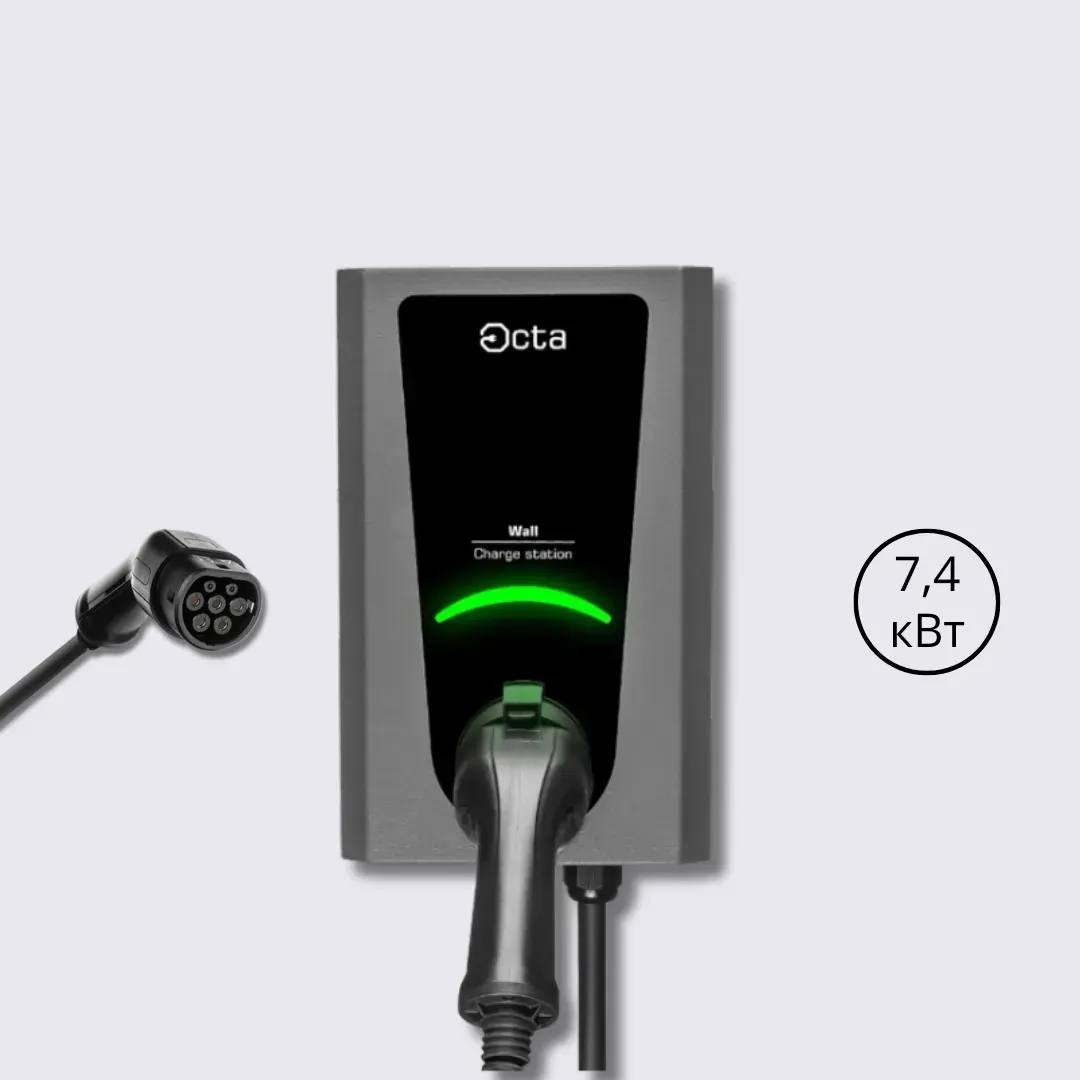 Зарядна станція Wall Octa Energy 32А 230В  7,4 кВт з роз'ємом Тype 2 з кабелем 5м