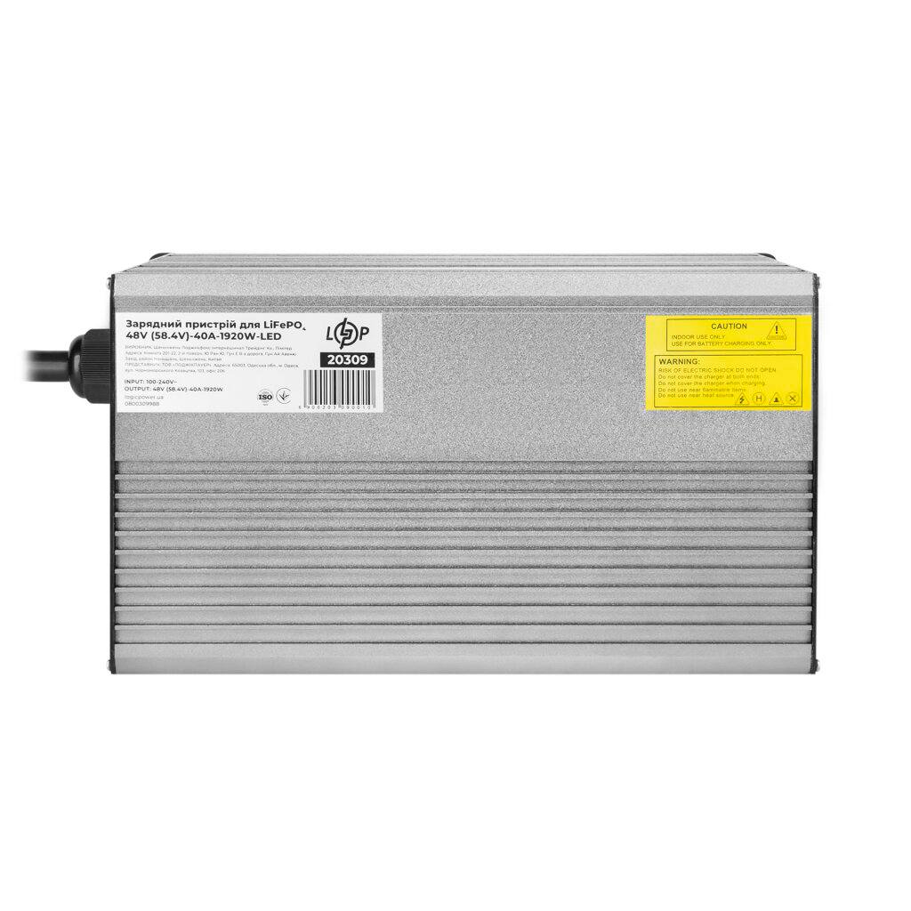 Зарядний пристрій для акумуляторів 48V (58.4V)-40A-1920W-LED